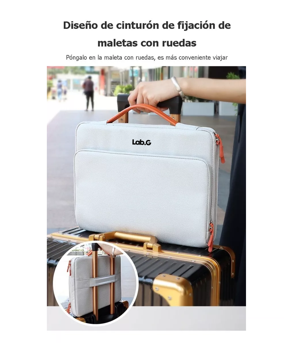 Foto 2 | Bolsa Protectora Impermeable Lab.g Para Laptop De 15.6 Pulgadas Gris