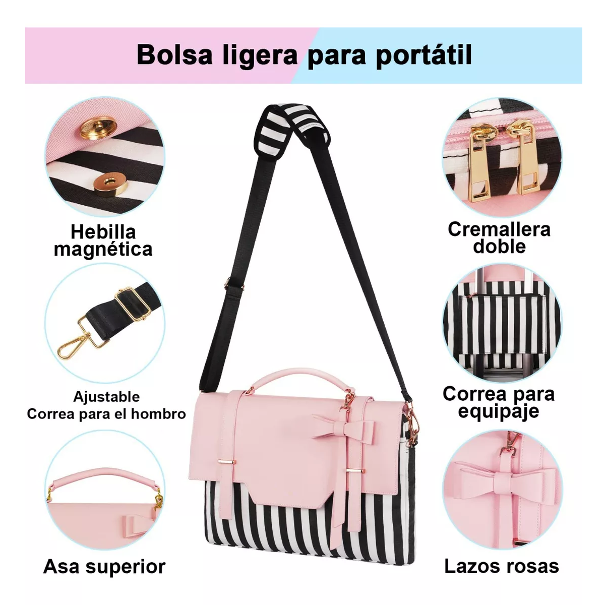 Foto 3 pulgar | Maletín Para Laptop Para Mujer Eo Safe Imports Esi-11520-1 Multicolor