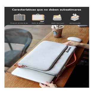Foto 2 | Bolsa Protectora Impermeable Para Laptop De 15.6 Pulgadas Gris Belug