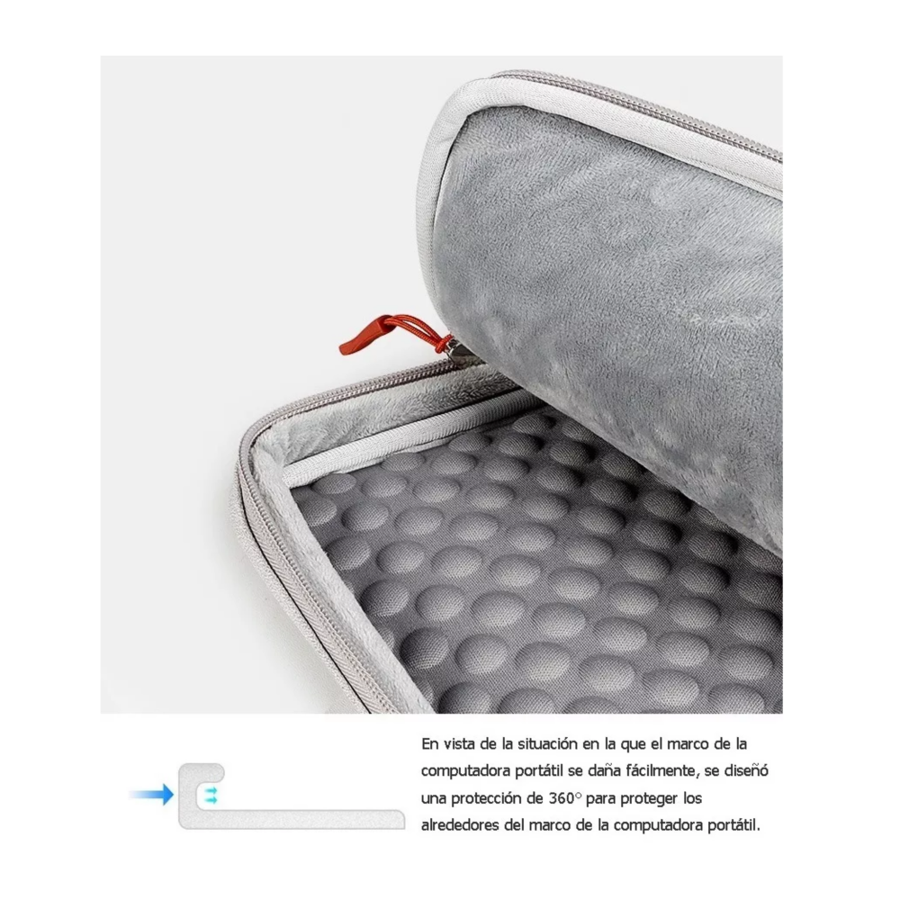 Foto 5 pulgar | Bolsa Protectora Impermeable Para Laptop De 15.6 Pulgadas Gris Belug