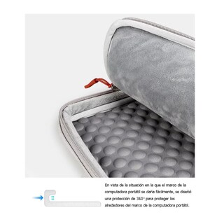 Foto 4 | Bolsa Protectora Impermeable Para Laptop De 15.6 Pulgadas Gris Belug