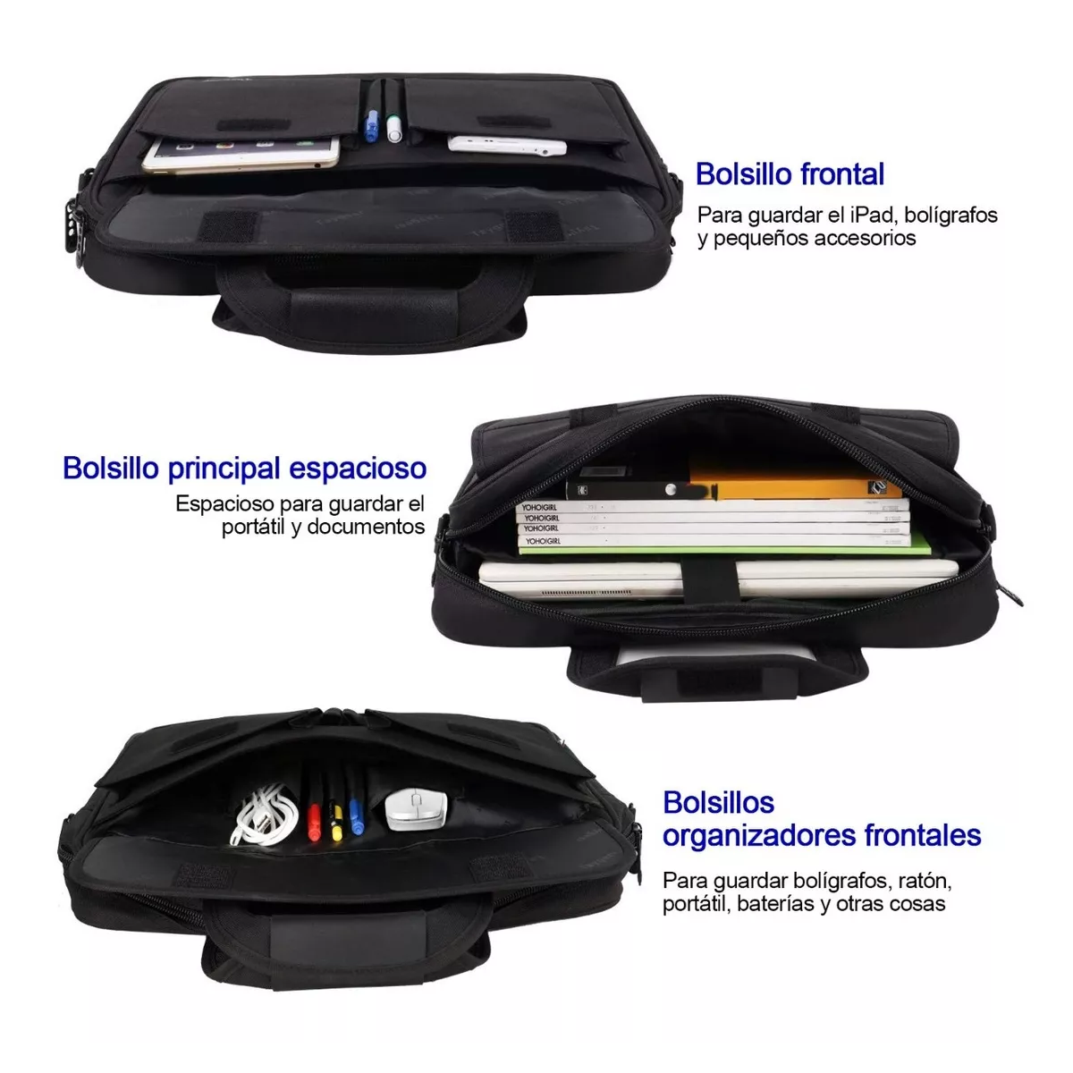 Foto 3 pulgar | Maletín Portafolio Para Laptop De 15.6 In Hombre Impermeable Eo Safe Imports Esi-11500-1 Negro