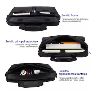 Foto 2 | Maletín Portafolio Para Laptop De 15.6 In Hombre Impermeable Eo Safe Imports Esi-11500-1 Negro