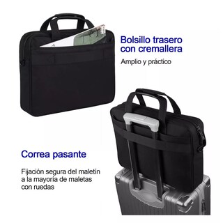 Foto 3 | Maletín Portafolio Para Laptop De 15.6 In Hombre Impermeable Eo Safe Imports Esi-11500-1 Negro