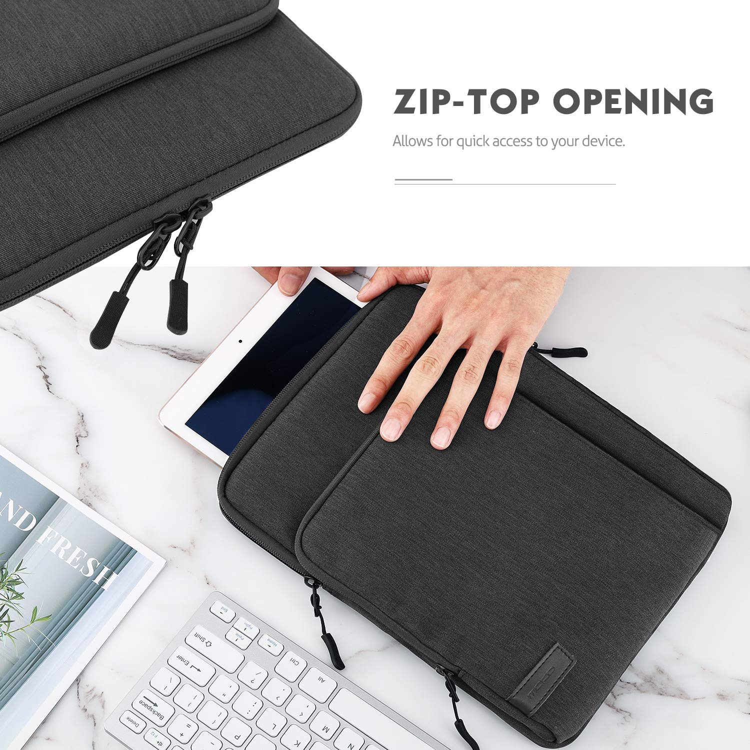 Foto 6 pulgar | Funda Para Tablet Moko Ipad Pro M4/air M2 2024 De 9-11 Pulgadas, Color Negro - Venta Internacional.
