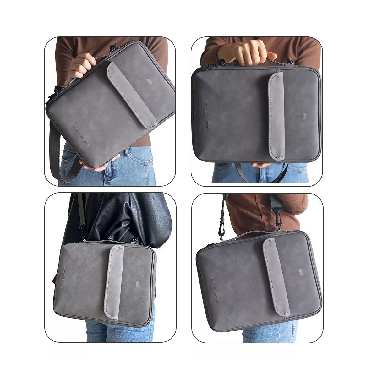 Foto 4 pulgar | Funda Para Laptop Maletin Protectora Tableta 13 Pulgadas Eo Safe Imports Esi-14315-1 Gris