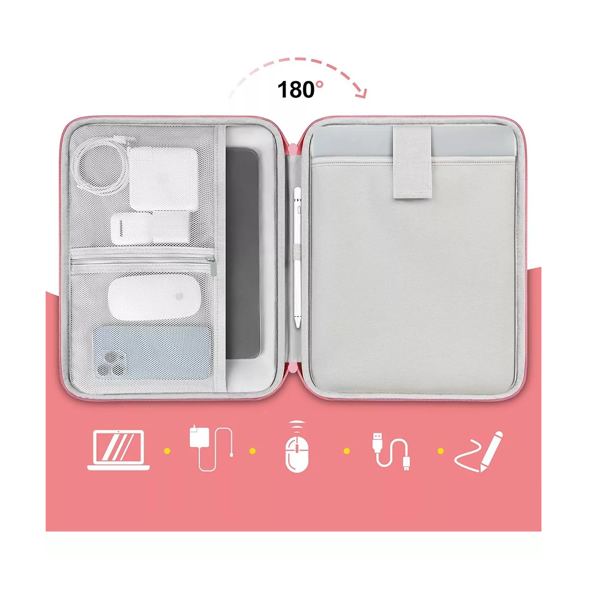 Foto 4 pulgar | Maletin Para Laptop Impermeable Funda Para Tableta Eo Safe Imports Esi-12472-1 Rosa
