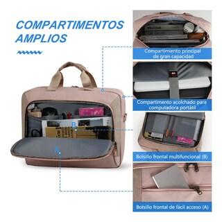 Foto 3 | Impermeable Bolsa Maletín Para Laptop Eo Safe Imports Esi-18664 Rosa
