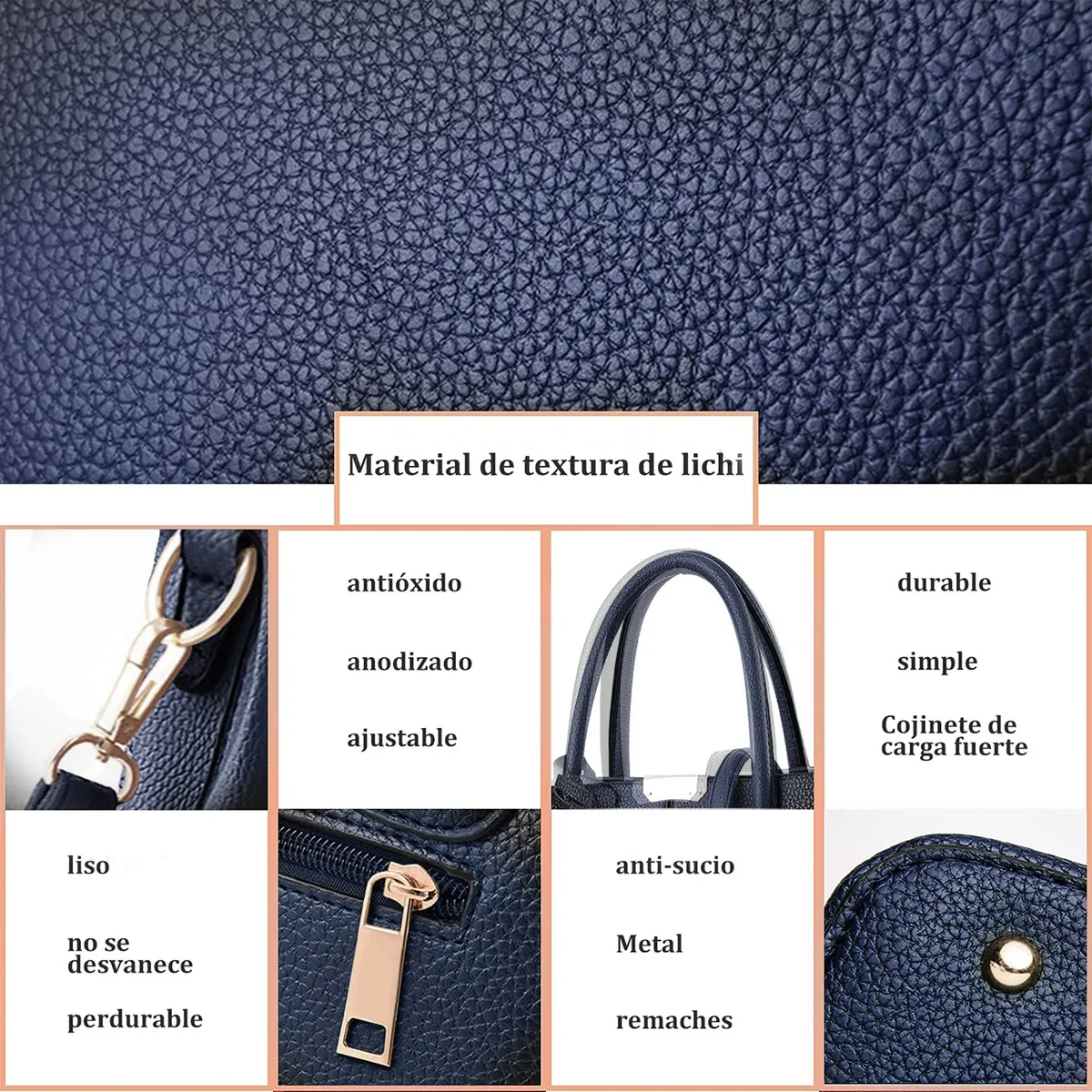 Foto 4 pulgar | Bolso Elegante Dama Porta Laptop, Impermeable Eo Safe Imports Esi-19111 Azul