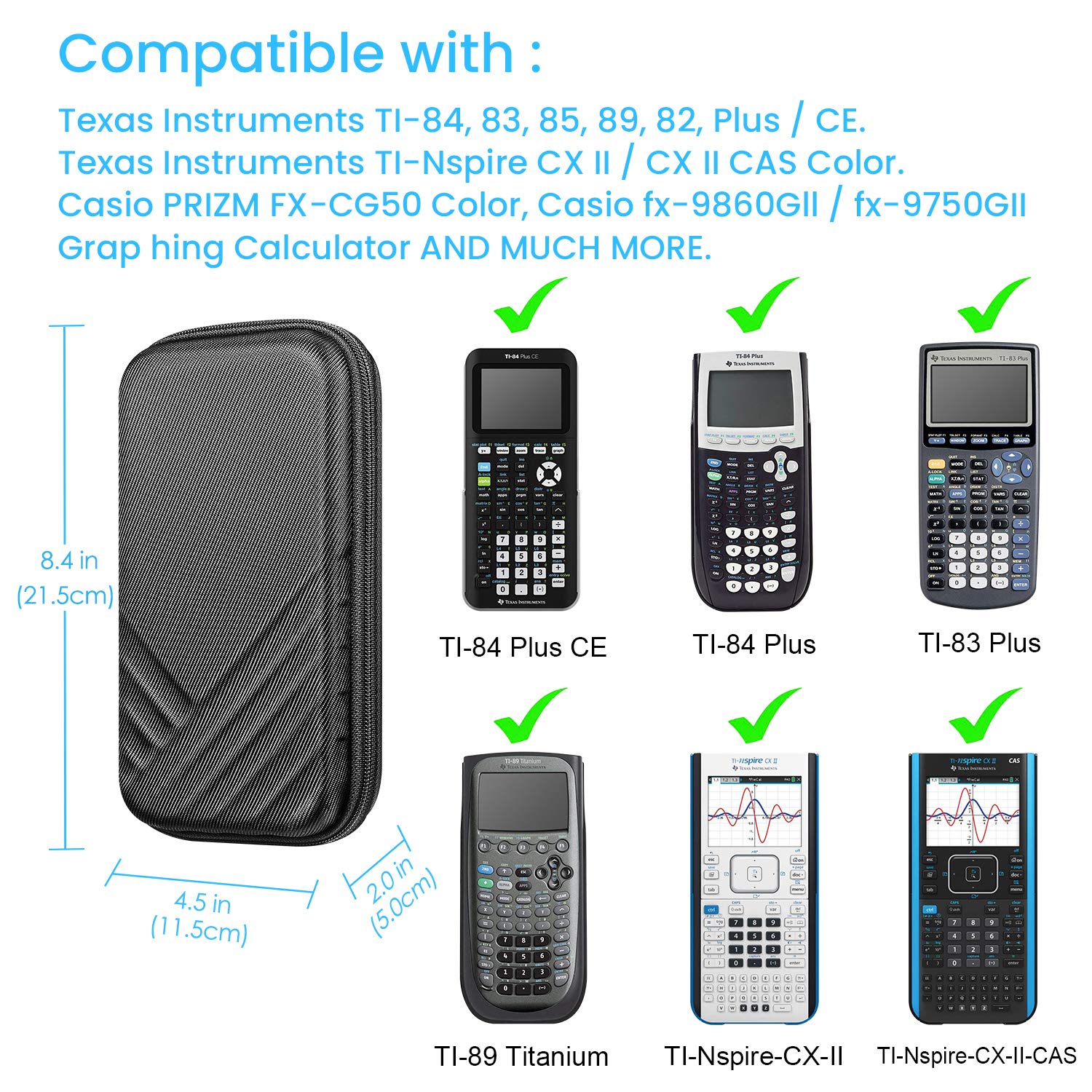 Foto 2 | Maletín De Transporte Fintie Para Texas Instruments Ti-nspire Cx Ii C - Venta Internacional.