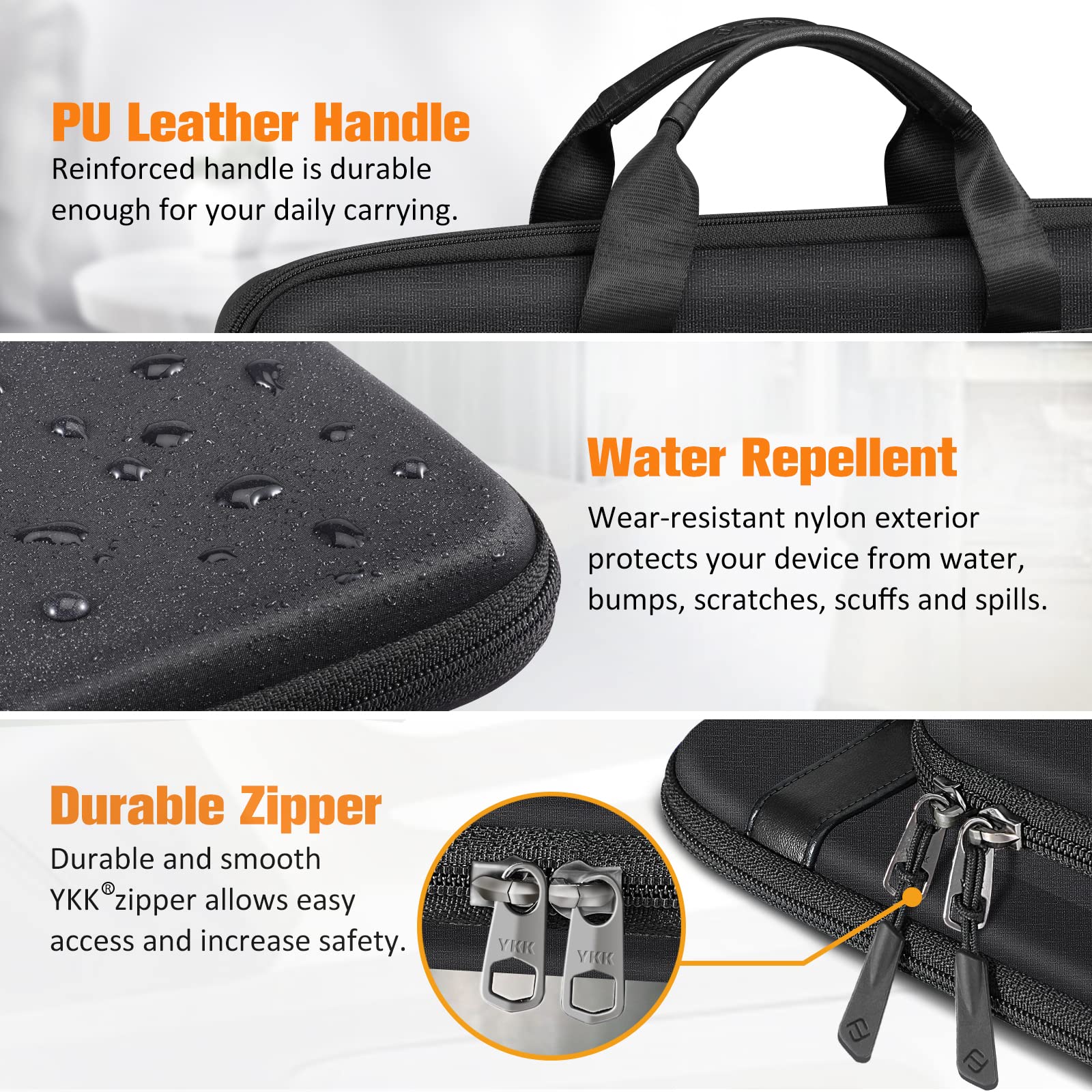 Foto 5 pulgar | Funda Para Portátil Finpac De 15,6 Pulgadas Con Bolsillo Para Tableta, Negra - Venta Internacional.