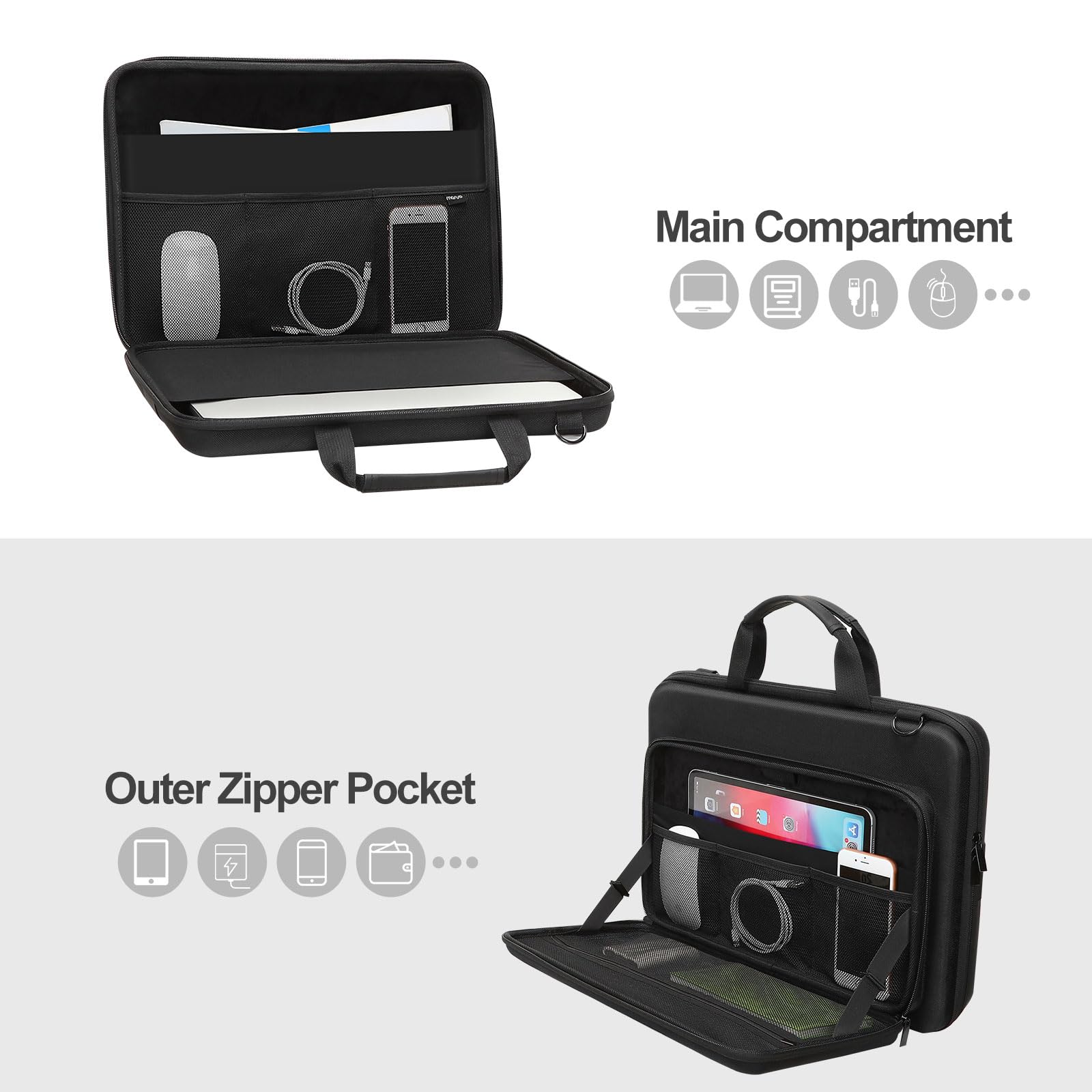 Foto 3 pulgar | Funda Rígida Mosiso Para Portátil Macbook De 15 A 15,6 Pulgadas, Color Negro - Venta Internacional.
