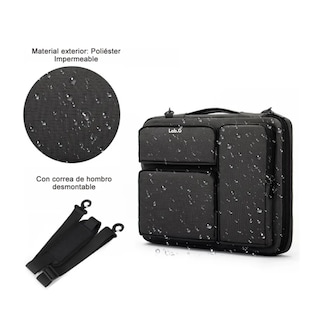 Foto 4 | Funda Maletín Protectora Laptop 15.6 14 Pulgada-prueba Golpe Lab.g, Negro