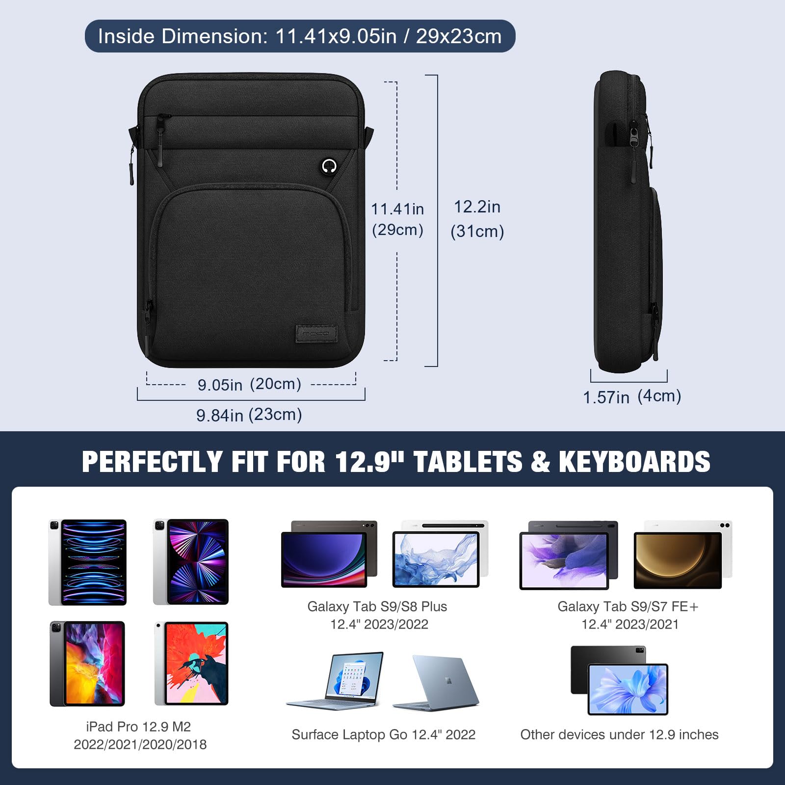 Foto 3 pulgar | Funda Para Tablet Moko De 12,9 Pulgadas Para Ipad Pro/air Y Galaxy - Venta Internacional.