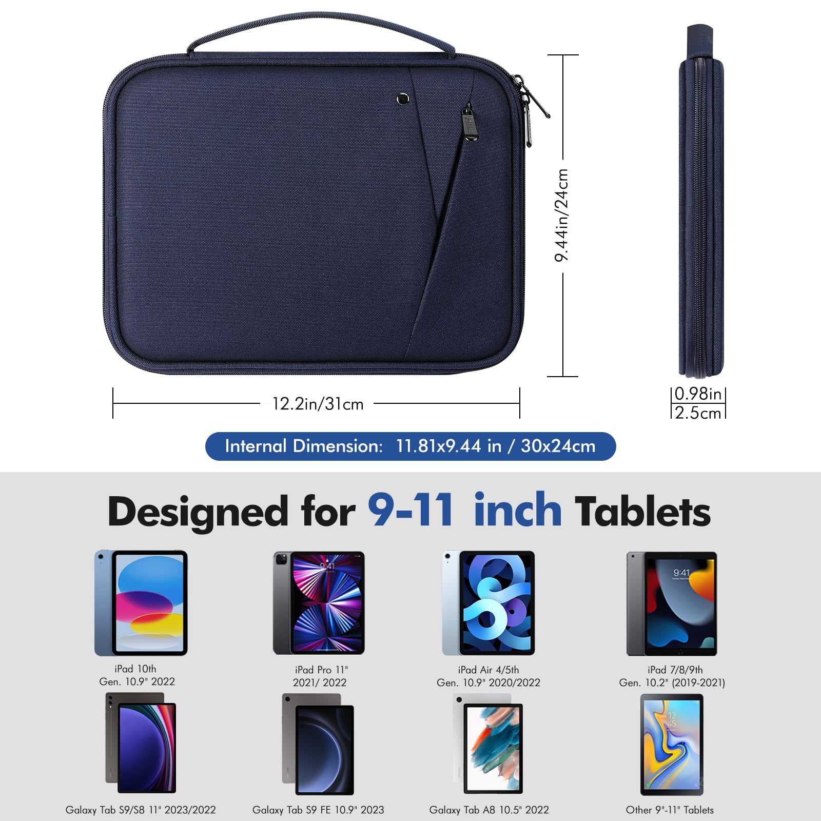 Foto 3 pulgar | Funda De Transporte Para Tableta Moko De 9 A 11 Pulgadas Para Ipad Air 11 - Venta Internacional.
