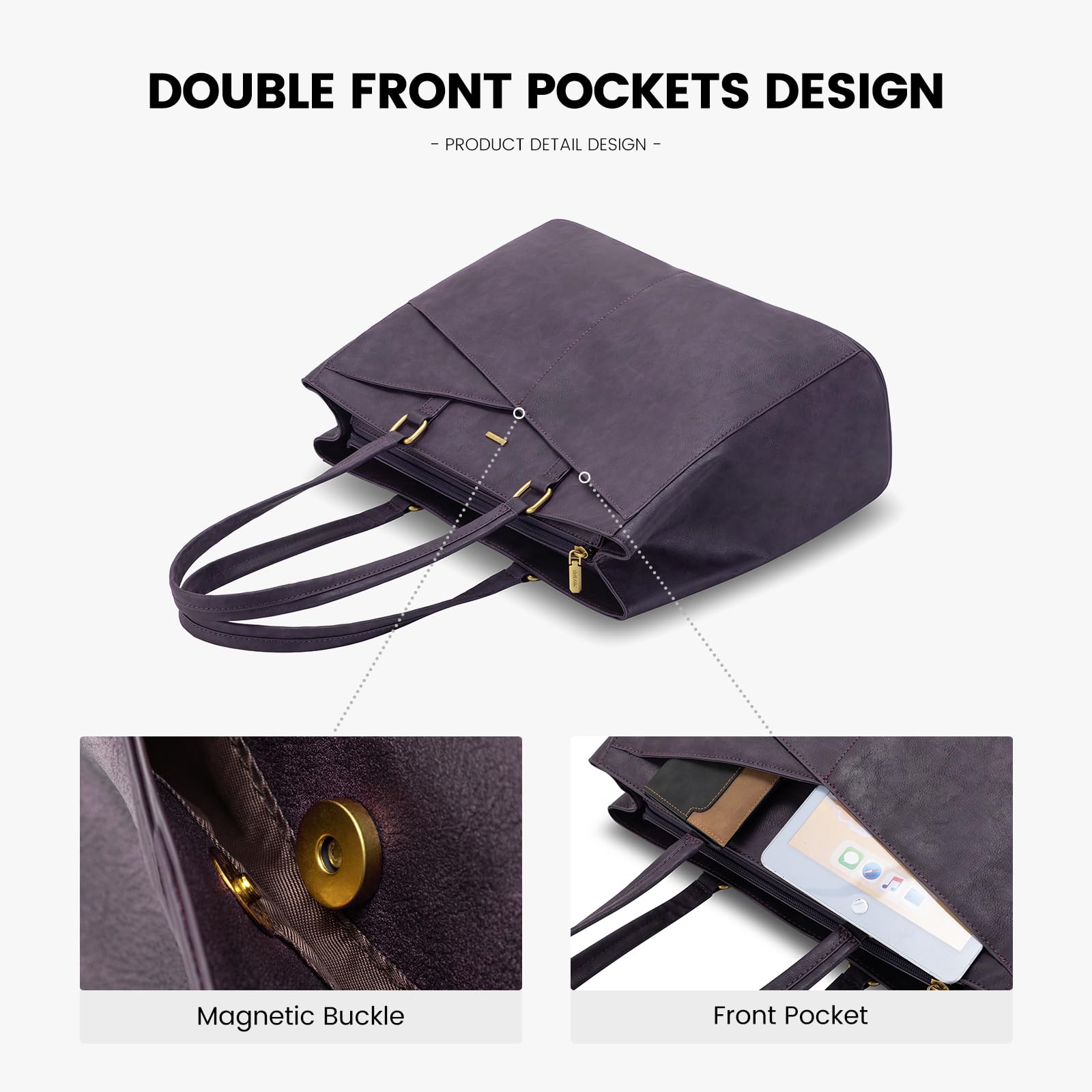 Foto 4 pulgar | Bolsa Para Portátil Lovevook Para Mujer De 15.6 Pulgadas, Piel Impermeable - Venta Internacional.