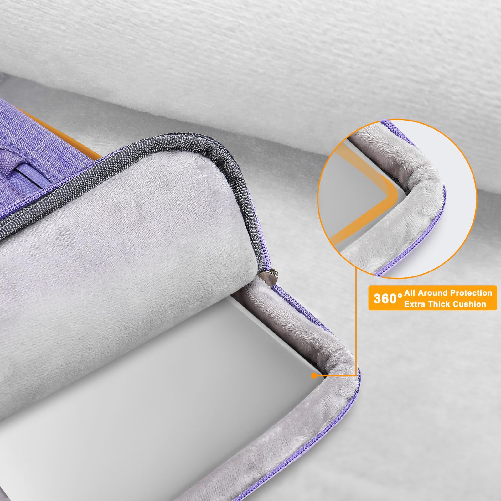 Foto 3 | Bandolera Para Portátil Mosiso 360 Protective De 15 A 15,6 Pulgadas, Color Morado - Venta Internacional.