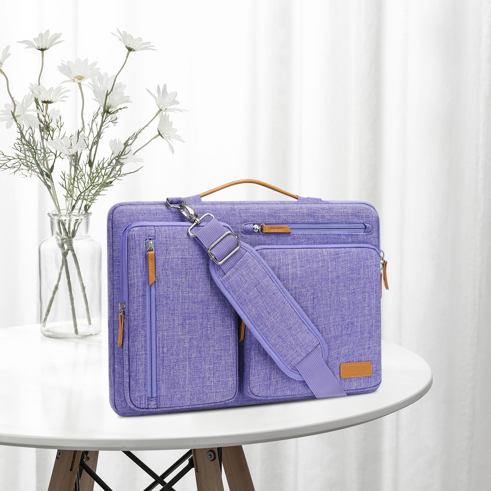 Foto 7 | Bandolera Para Portátil Mosiso 360 Protective De 15 A 15,6 Pulgadas, Color Morado - Venta Internacional.