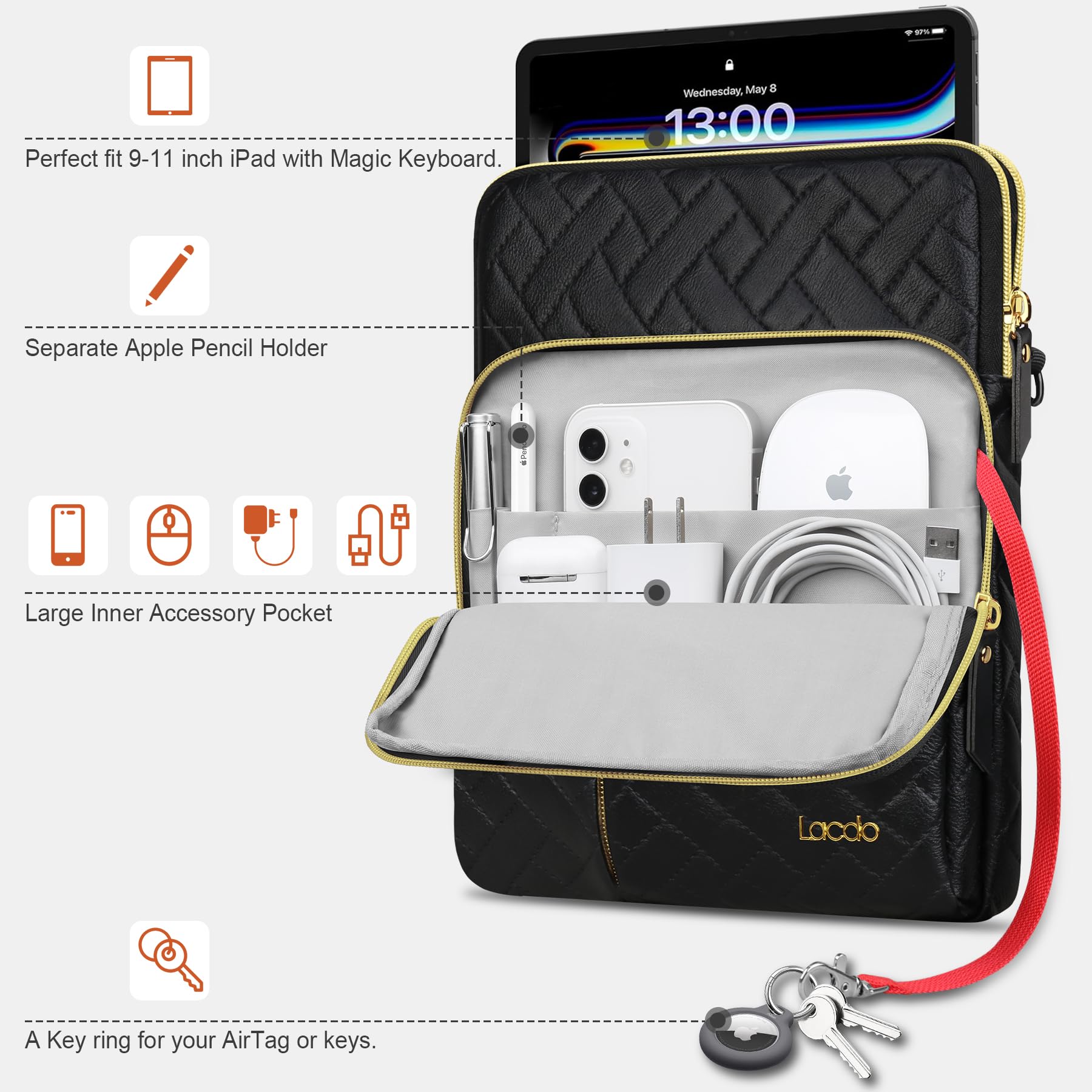 Foto 2 | Funda Para Tablet Lacdo Para Ipad De 11 Pulgadas Y Samsung Galaxy Tab - Venta Internacional.