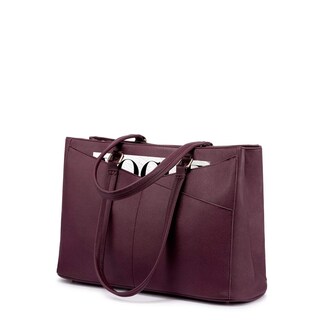 Foto 1 | Bolsa De Mano Para Portátil Lovevook De Piel Impermeable De 15,6 Pulgadas, Color Morado - Venta Internacional.