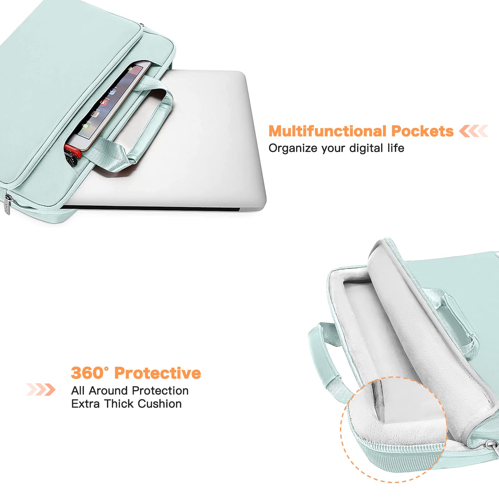 Foto 3 pulgar | Bolsa De Hombro Para Portátil Mosiso 360 Protective 15-15.6 Pulgadas - Venta Internacional.