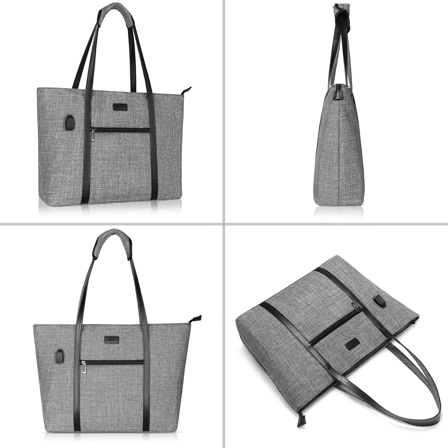 Foto 6 pulgar | Bolsa Mosiso Para Ordenador Portátil Con Puerto Usb Para Macbook De 17,3 Pulgadas, Color Gris - Venta Internacional.
