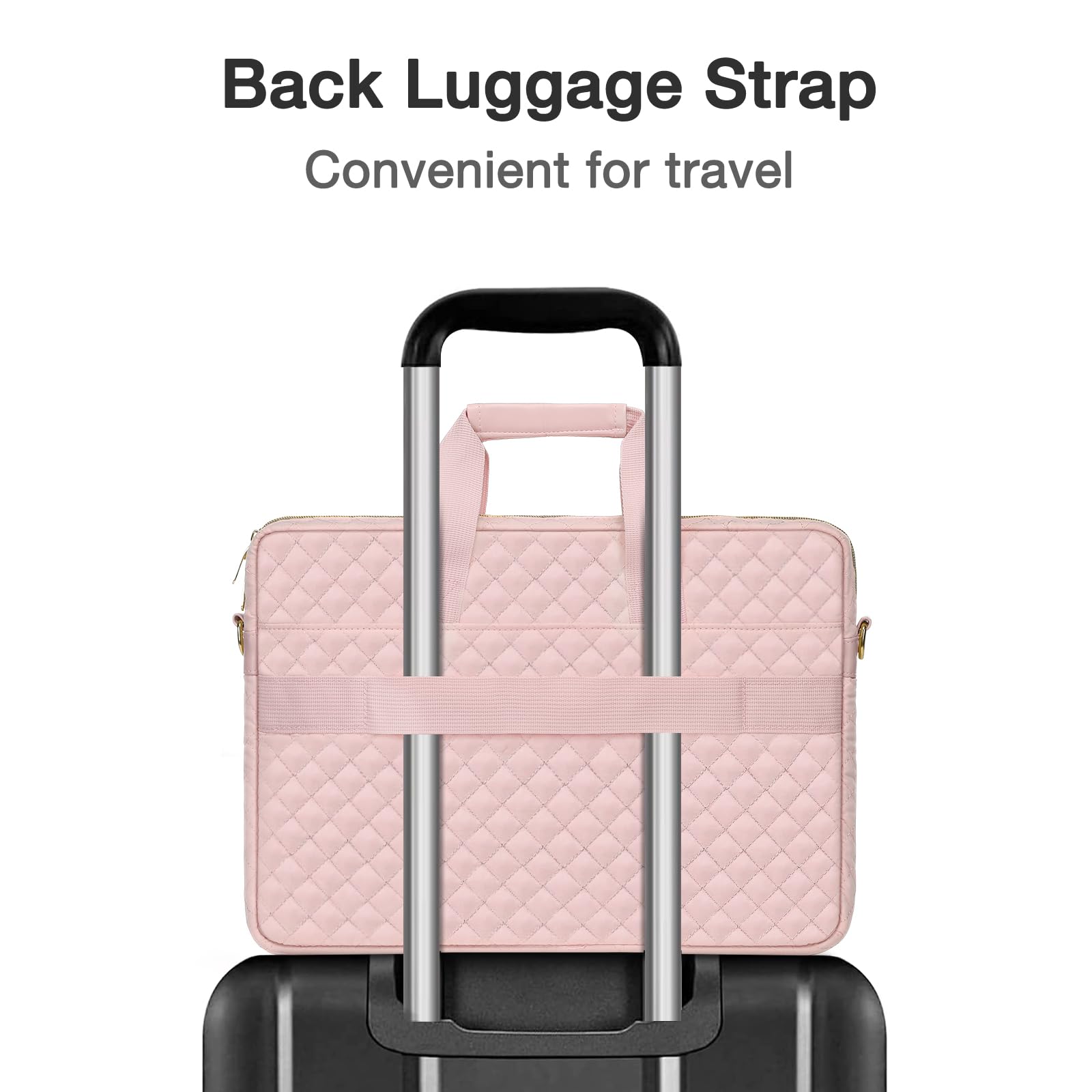 Foto 4 | Funda Para Portátil Mosiso De 15-15,6 Pulgadas, Cuadrada, Acolchada, Rosa - Venta Internacional.