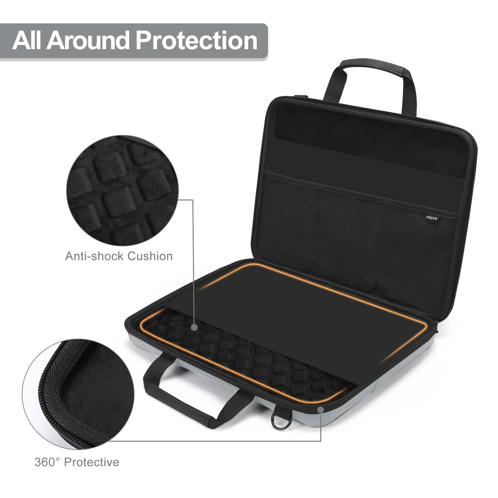 Foto 4 pulgar | Funda Rígida Mosiso Para Portátil Macbook De 15 A 15,6 Pulgadas, Color Gris - Venta Internacional.