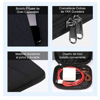 Foto 2 | Funda Para Laptop Maletín Impermeable 15.6 In Para Macbook Lab.g, Negro