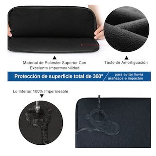 Foto 3 | Funda Para Laptop Maletín Impermeable 15.6 In Para Macbook Lab.g, Negro