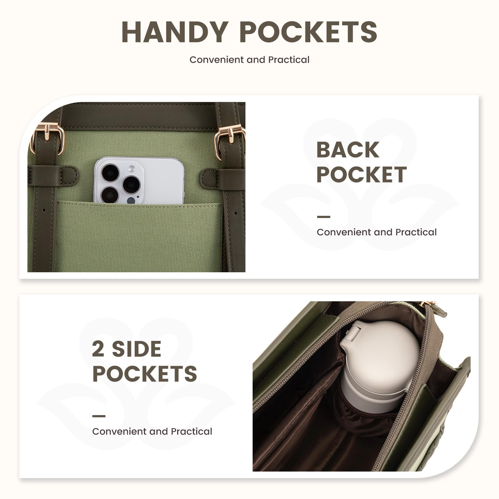 Foto 4 | Bolsa De Lona Para Portátil Lovevook Para Mujer De 15.6 Pulgadas Con Bolso De Mano - Venta Internacional.