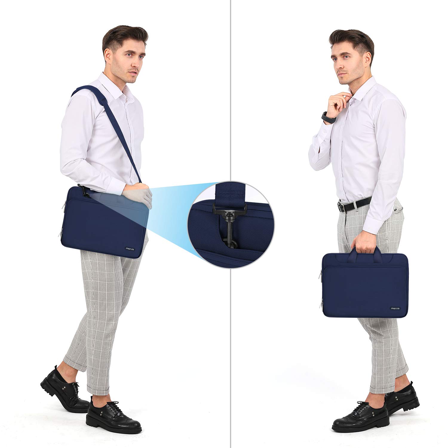Foto 5 | Bolso De Hombro Para Portátil Mosiso 360 Protective 13-14 Pulgadas Azul Marino - Venta Internacional.