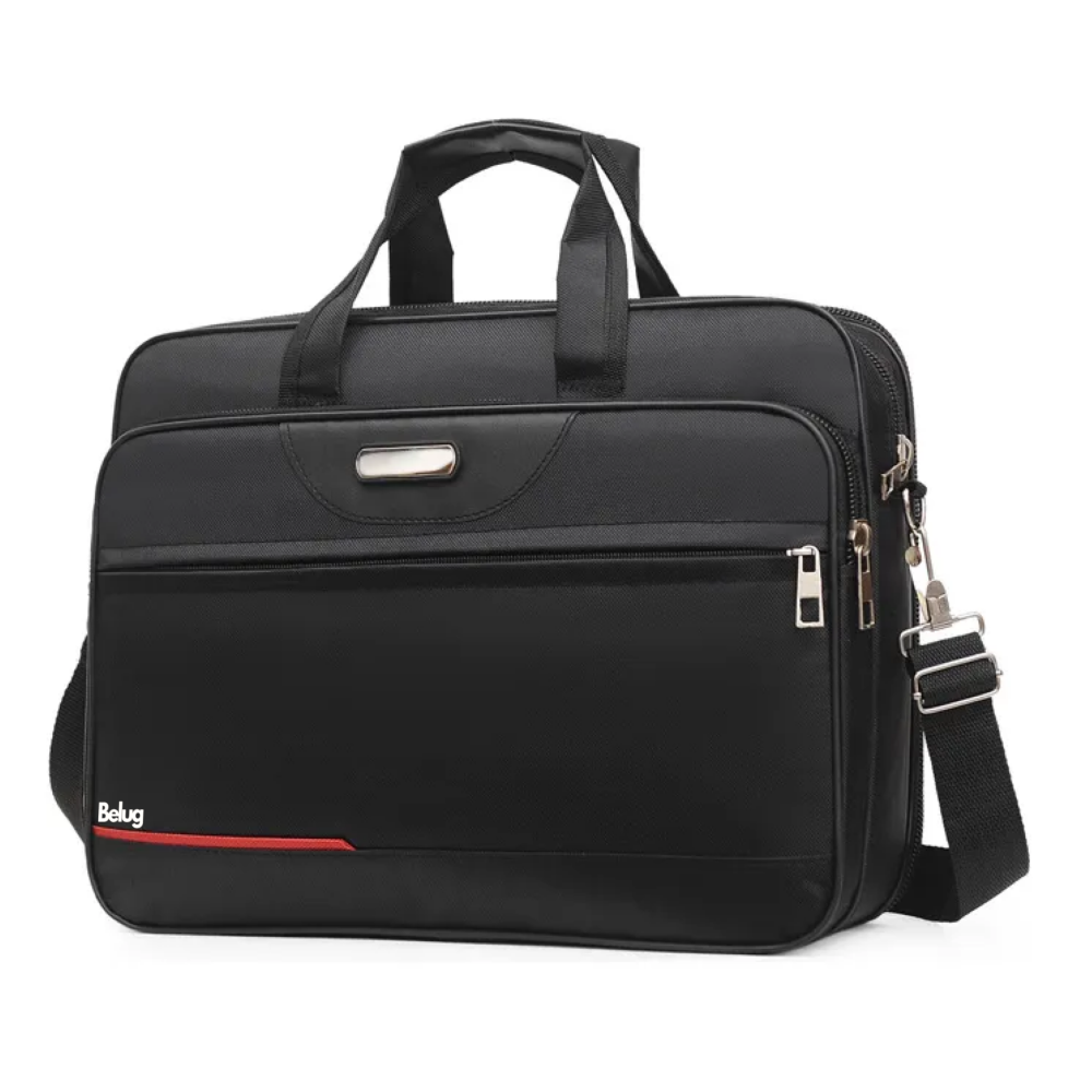 Foto 2 pulgar | Ejecutivo Crossbody Portafolio Maletín Para Laptop Belug,  Negro Línea Roja
