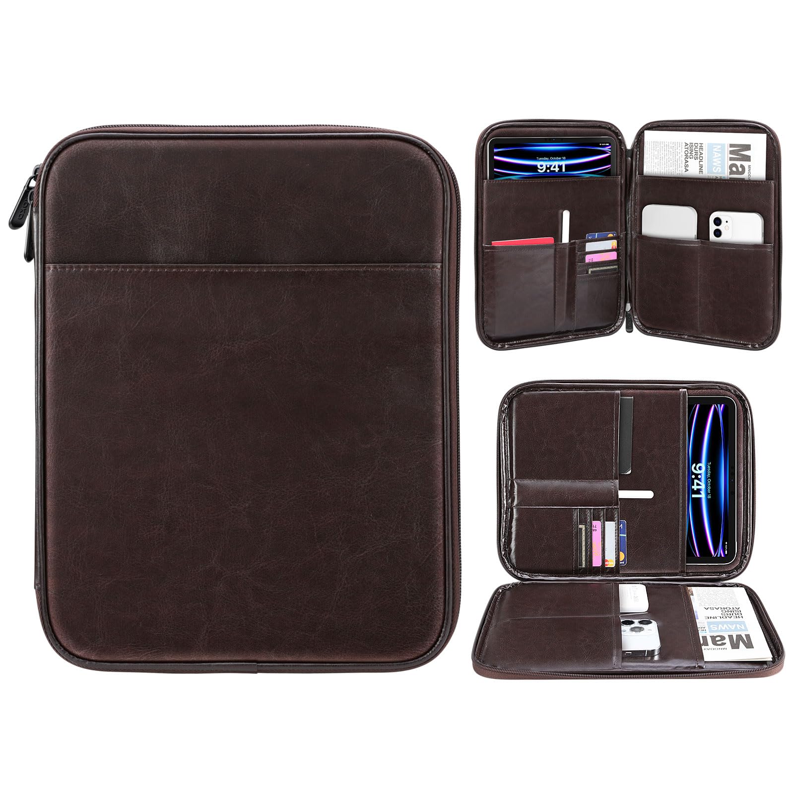 Foto 1 | Funda Para Tableta Moko De 9 A 11 Pulgadas, Compatible Con Ipad 10.9, Marrón Oscuro - Venta Internacional.