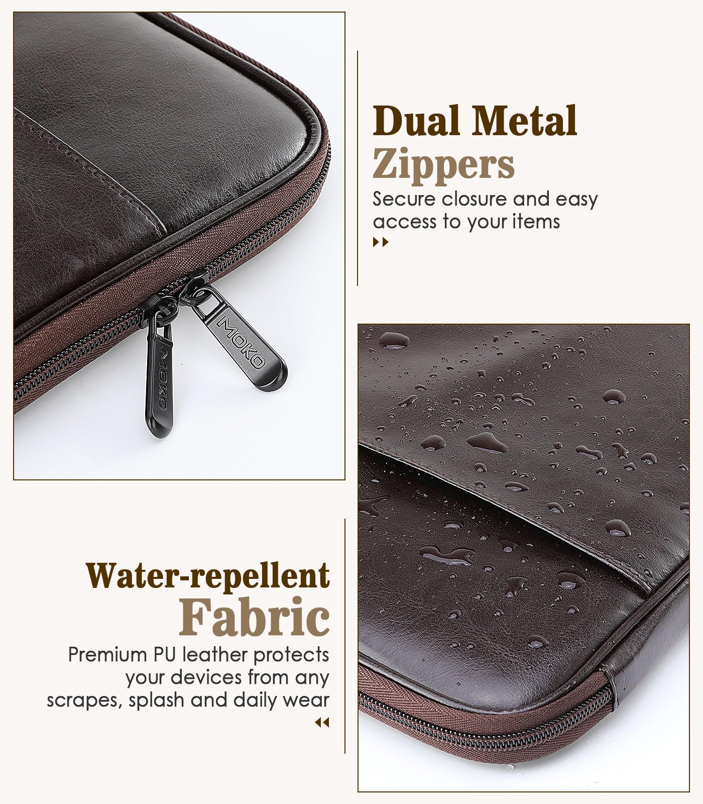 Foto 5 | Funda Para Tableta Moko De 9 A 11 Pulgadas, Compatible Con Ipad 10.9, Marrón Oscuro - Venta Internacional.