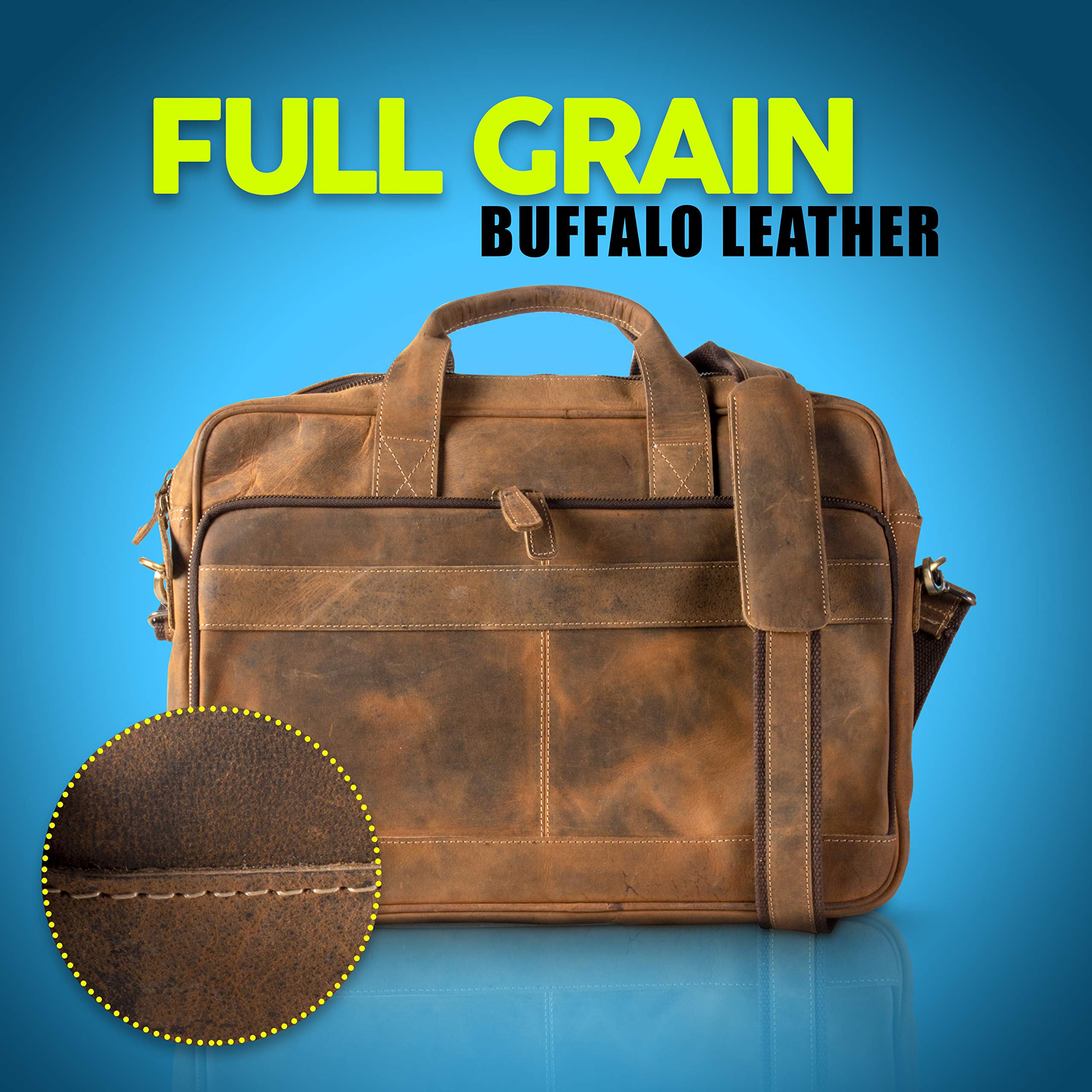 Foto 4 pulgar | Maletín De Piel Komalc Laptop Messenger Bag De 16 Pulgadas - Venta Internacional.