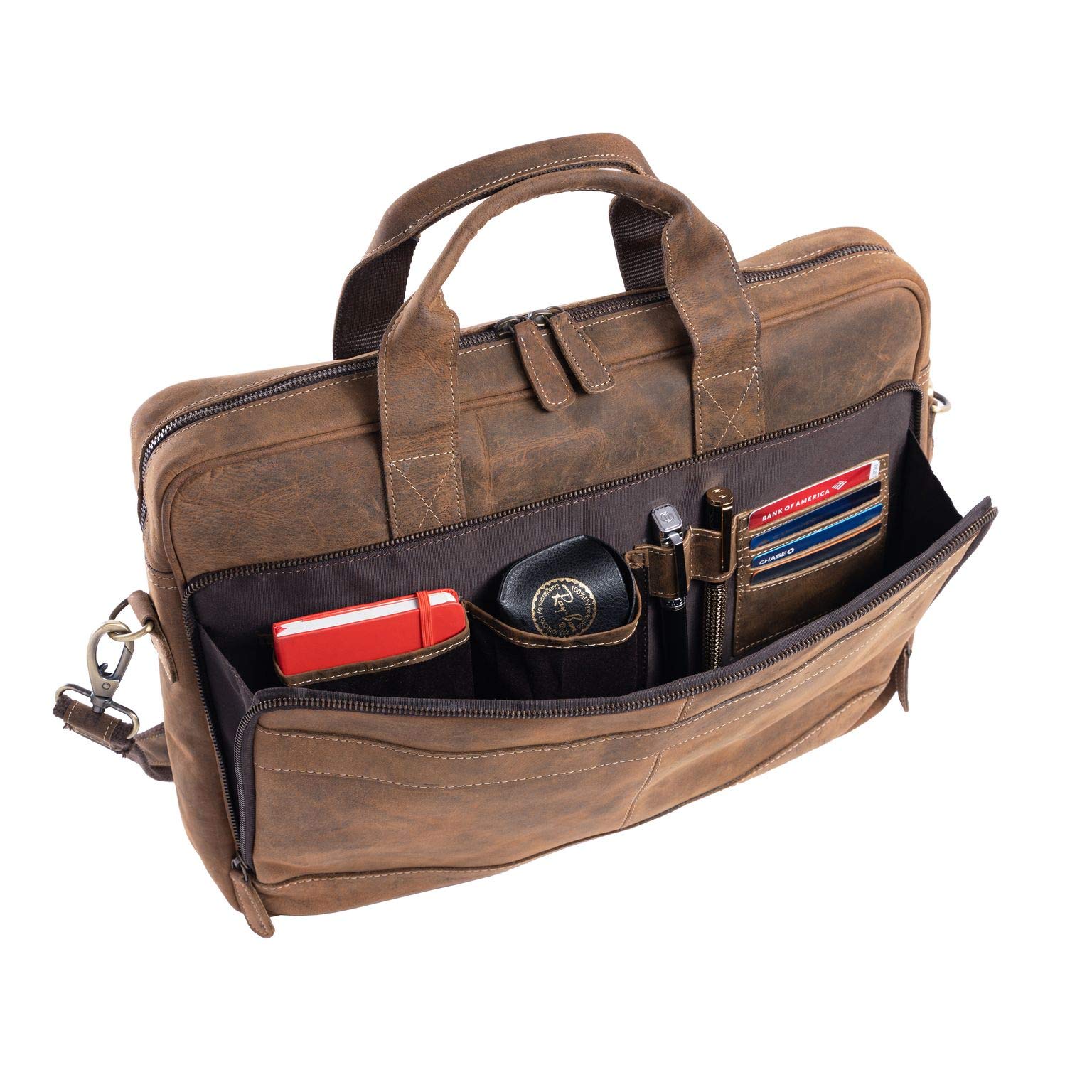 Foto 5 pulgar | Maletín De Piel Komalc Laptop Messenger Bag De 16 Pulgadas - Venta Internacional.