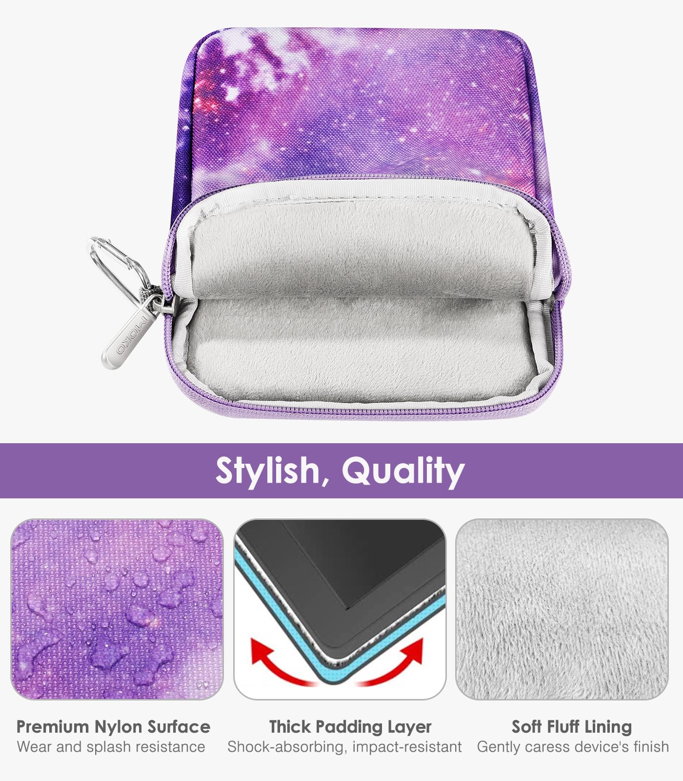 Foto 3 pulgar | Funda Acolchada Moko Para Tableta Ereader De 6 A 7 Pulgadas, Color Morado - Venta Internacional.