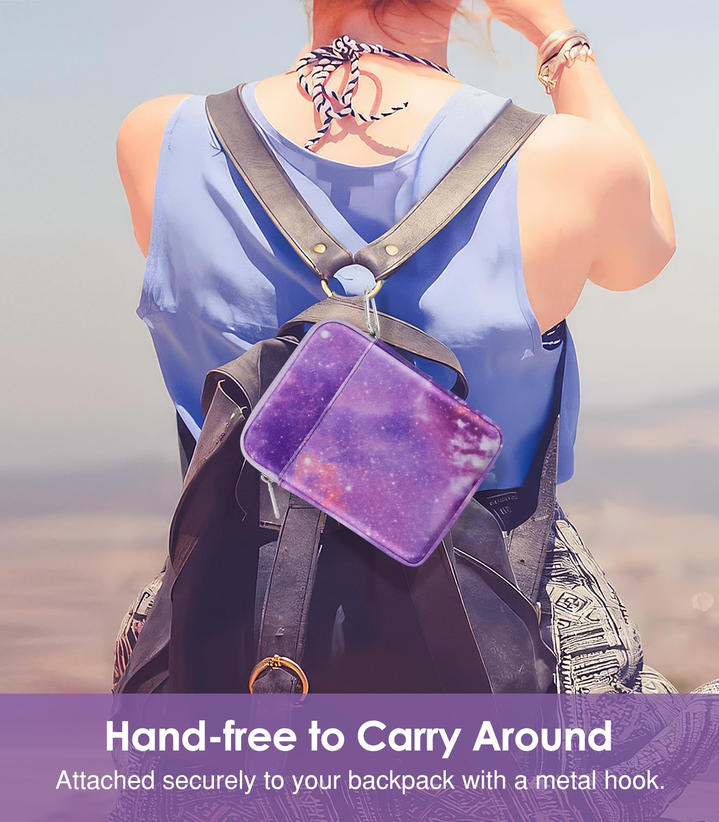Foto 5 | Funda Acolchada Moko Para Tableta Ereader De 6 A 7 Pulgadas, Color Morado - Venta Internacional.