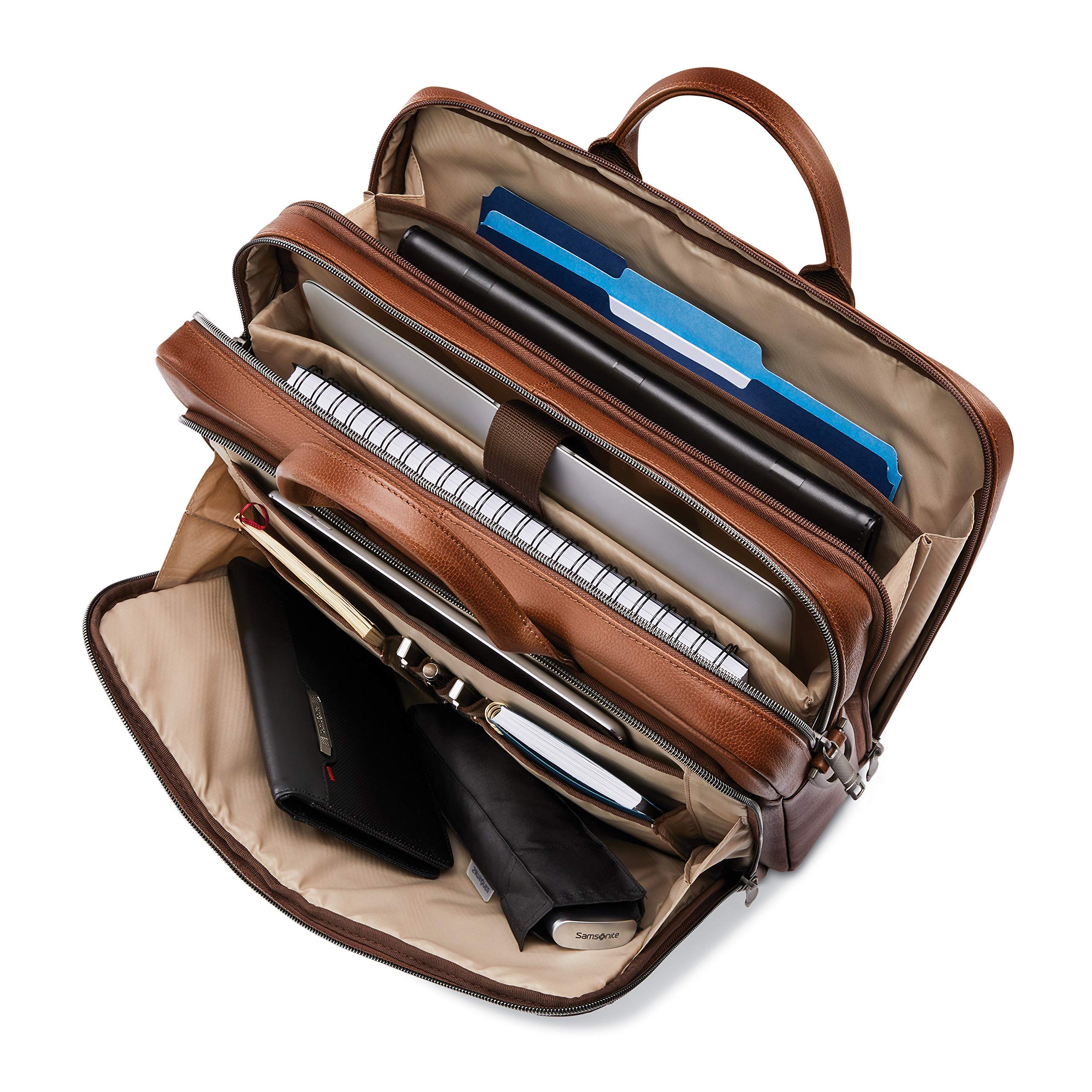 Foto 5 pulgar | Maletín Samsonite Classic Leather Toploader Cognac - Venta Internacional.