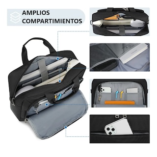 Foto 5 | Maletin Portafolio Para Laptop Impermeable 15,6 Pulgadas Lab.g Negro
