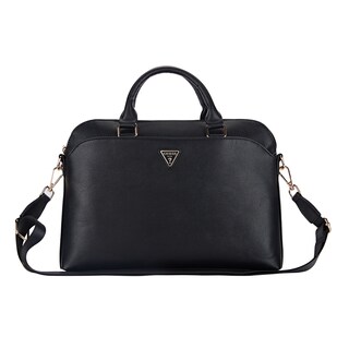 Foto 1 | Portafolio Original Guess Saffiano Triángulo Laptop 15 Negro