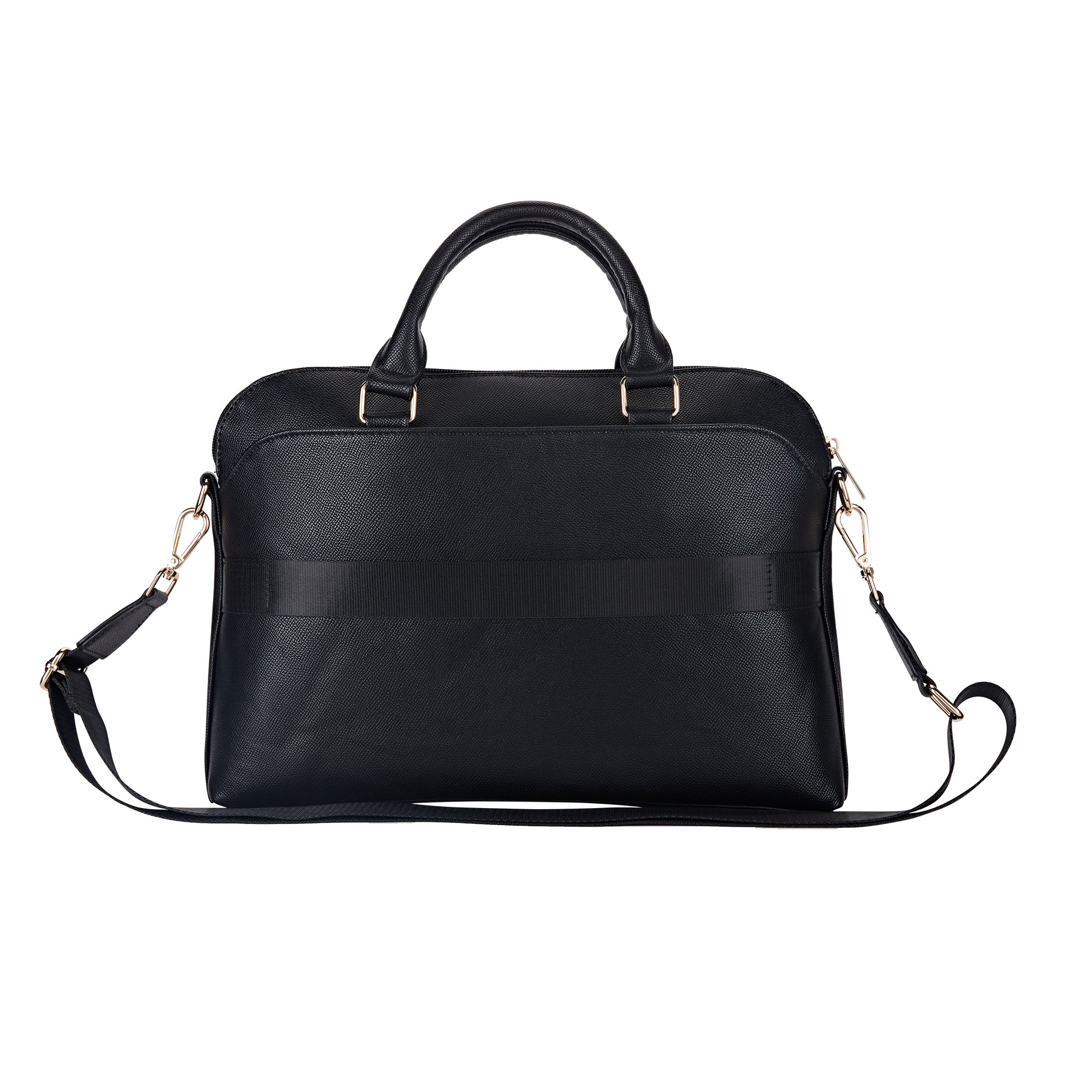Foto 4 pulgar | Portafolio Original Guess Saffiano Triángulo Laptop 15 Negro