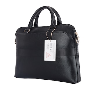 Foto 4 | Portafolio Original Guess Saffiano Triángulo Laptop 15 Negro