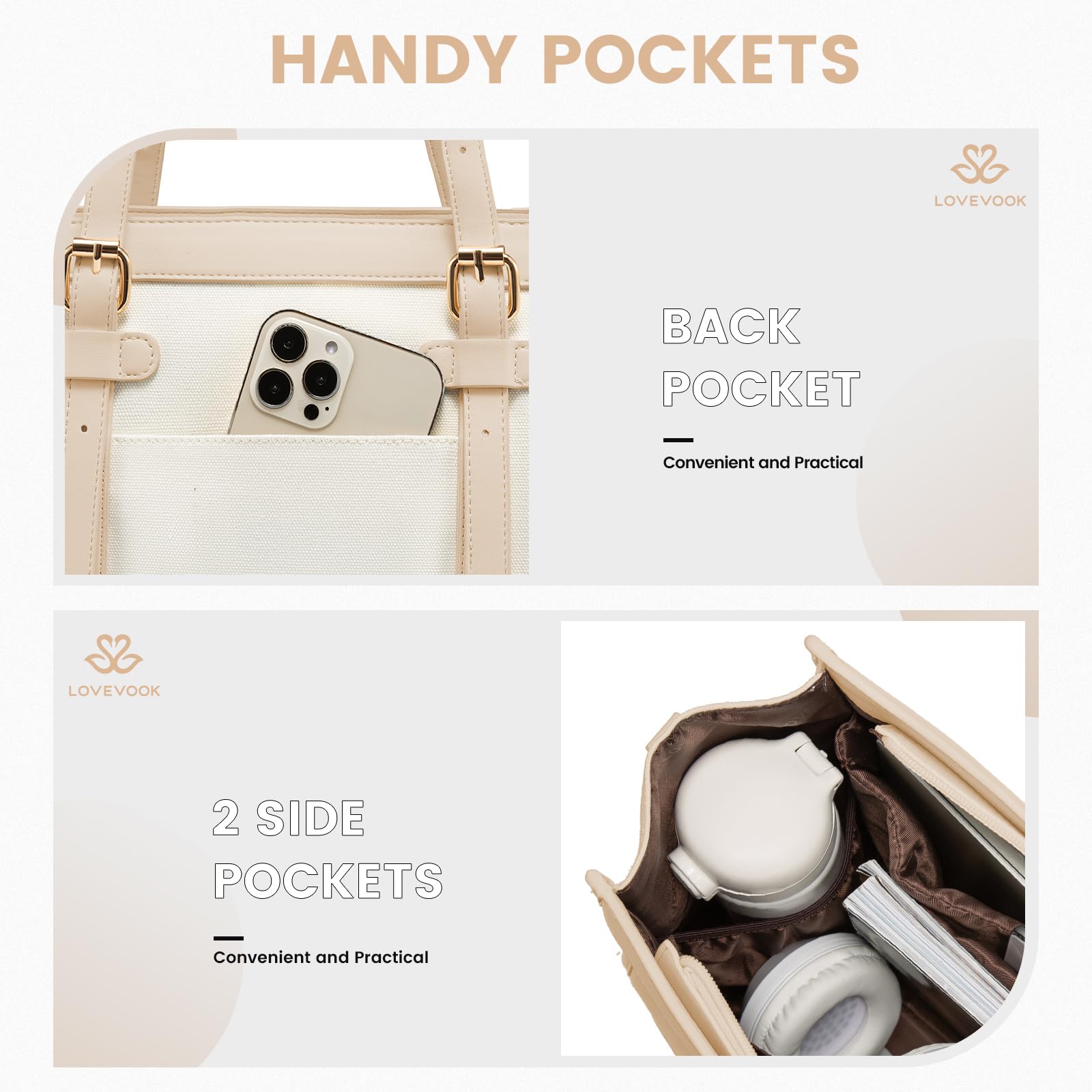 Foto 6 | Portátil Lovevook Para Mujer  Bolsa De Lona De 15.6 Pulgadas Con Monedero - Venta Internacional.