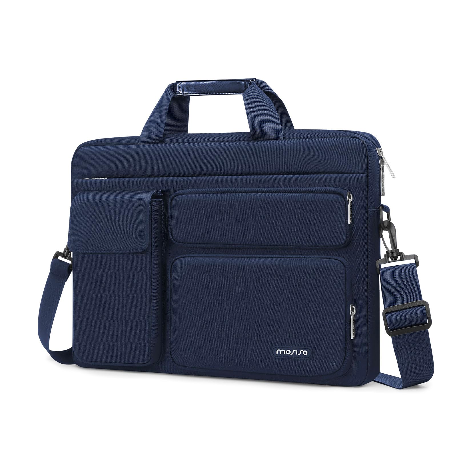 Foto 1 | Bolso De Hombro Para Portátil Mosiso De Poliéster Azul Marino De 15.6 Pulgadas - Venta Internacional.