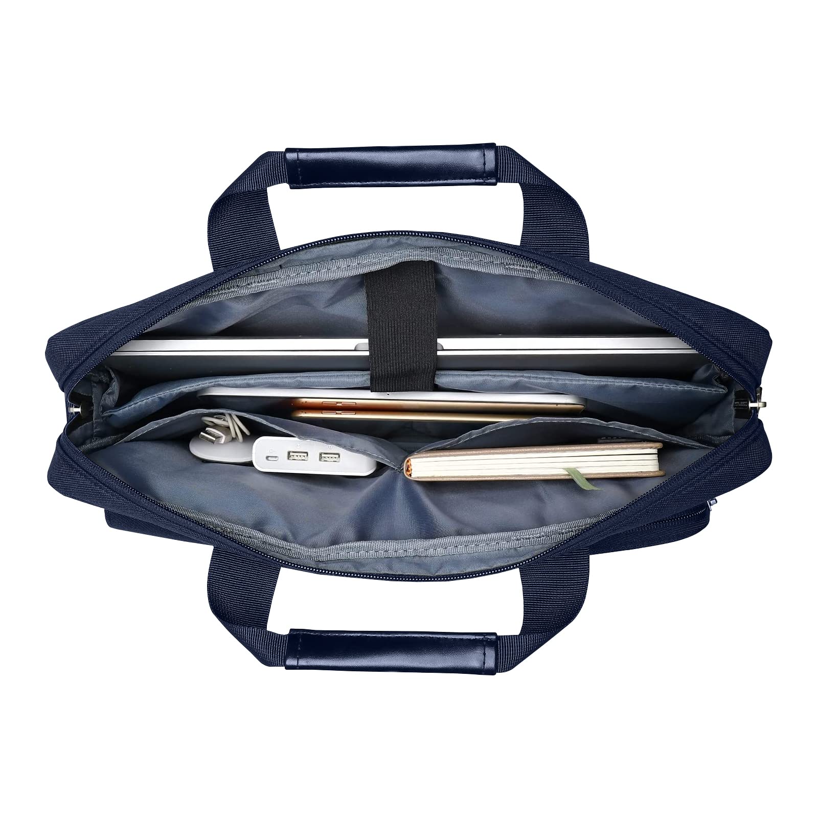Foto 4 | Bolso De Hombro Para Portátil Mosiso De Poliéster Azul Marino De 15.6 Pulgadas - Venta Internacional.