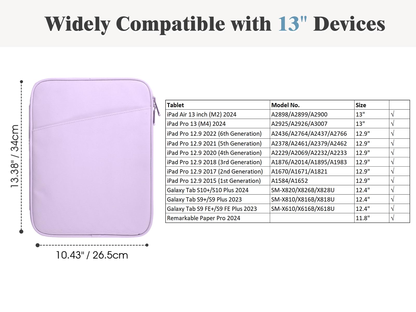 Foto 3 pulgar | Funda Para Tablet Timovo De 13 Pulgadas Para Ipad Air 13 M3 2025  Color Morado - Venta Internacional.