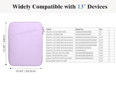 Foto 2 | Funda Para Tablet Timovo De 13 Pulgadas Para Ipad Air 13 M3 2025 Color Morado - Venta Internacional.