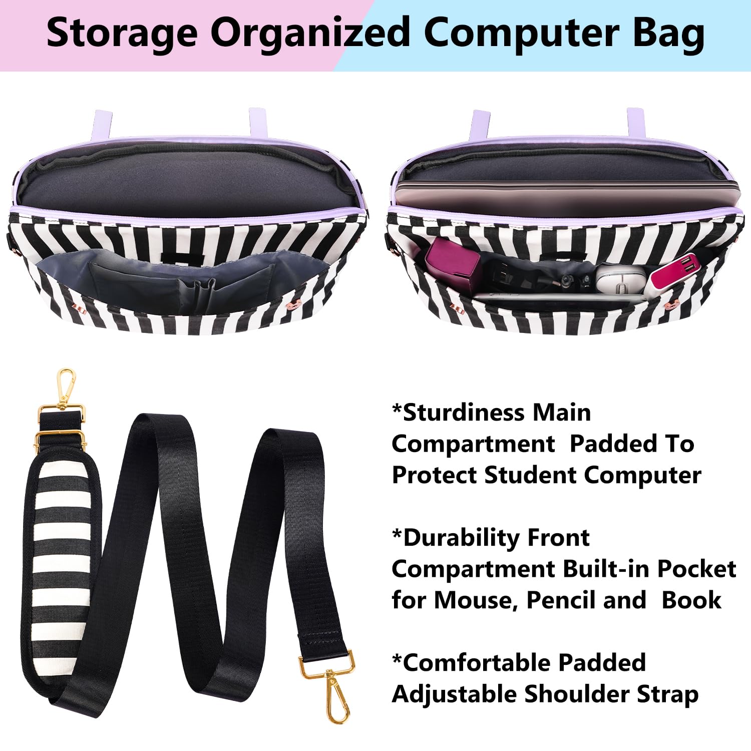 Foto 5 pulgar | Funda Para Portátil Matein De 17 Pulgadas Para Mujer Con Bolsillo Rfid  Color Morado - Venta Internacional.